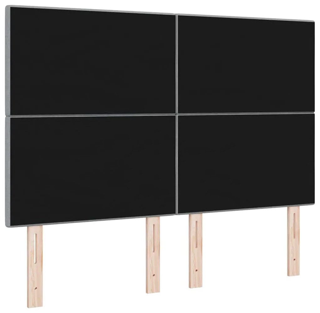 Cabeceira LED Cinza Claro 72 cm Tecido