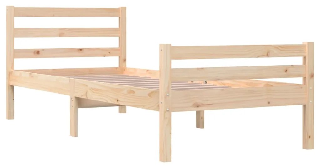 Estrutura de cama 90x200 cm madeira maciça