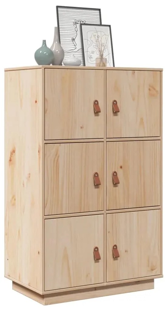 vidaXL Aparador alto 67x40x108,5 cm pinho maciço