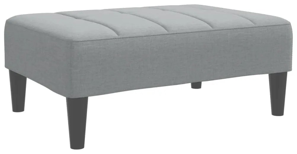 Sofá-cama de 2 lugares c/ apoio de pés tecido cinzento-claro