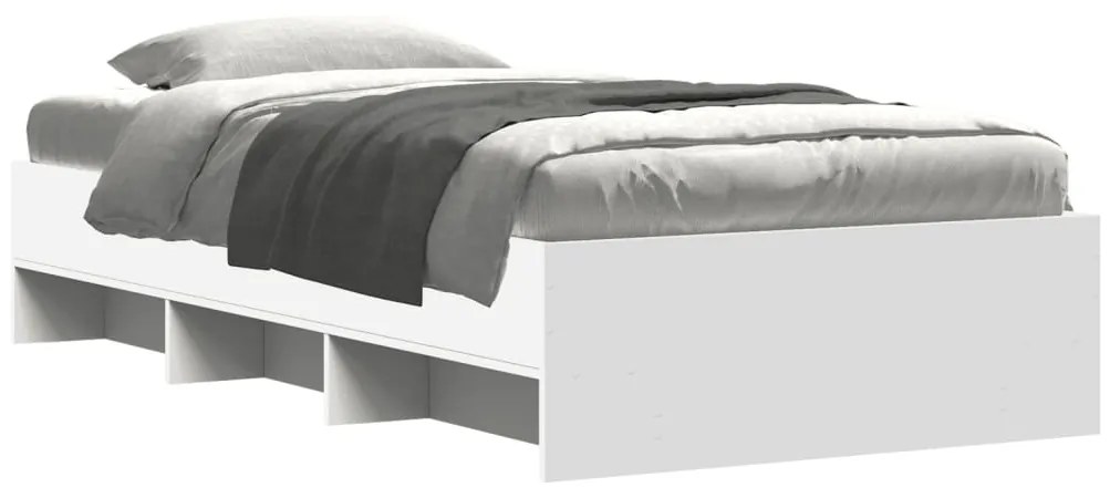 Estrutura de cama 75x190 cm derivados de madeira branco