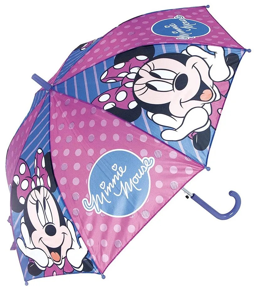 Guarda-chuva Automático Minnie Mouse Lucky Azul Cor de Rosa (ø 84 cm)