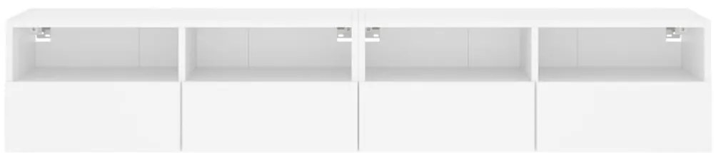 Móveis parede p/ TV 2pcs 80x30x30cm derivados de madeira branco