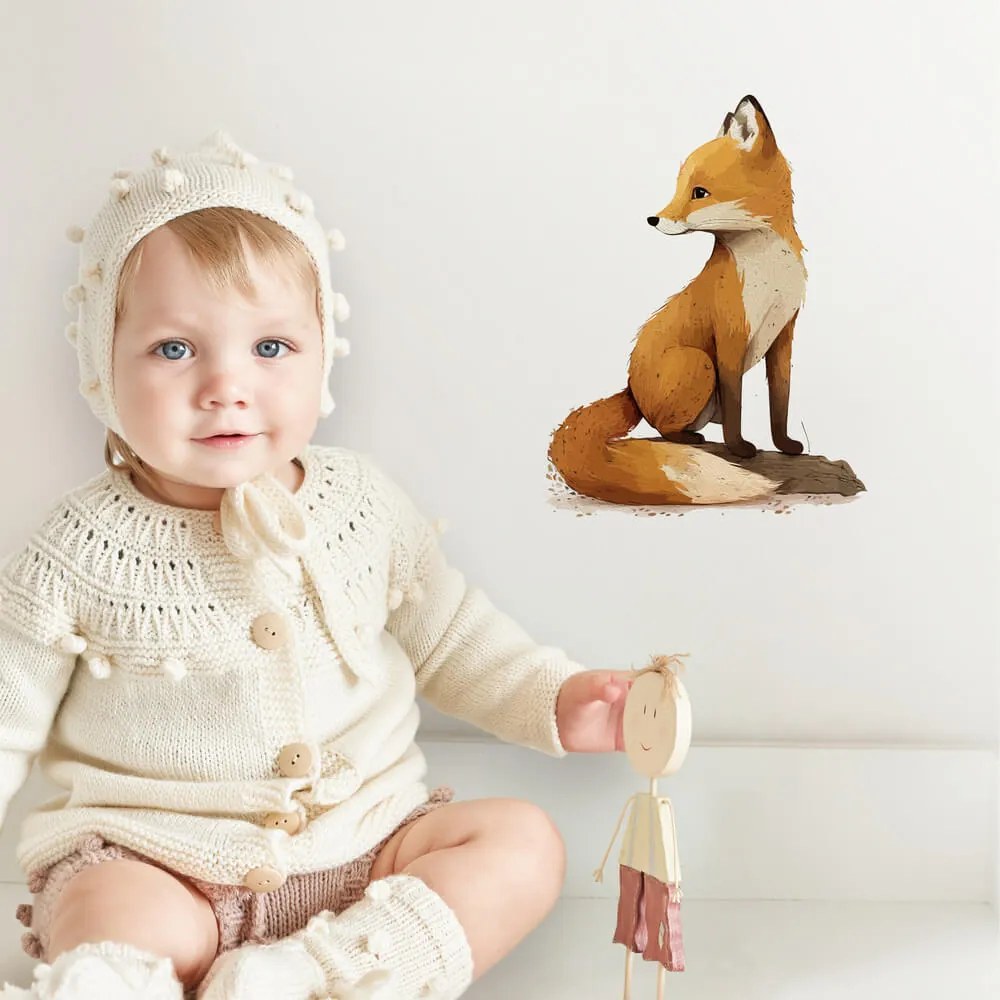 Raposa vigilante - Autocolante para quarto infantil