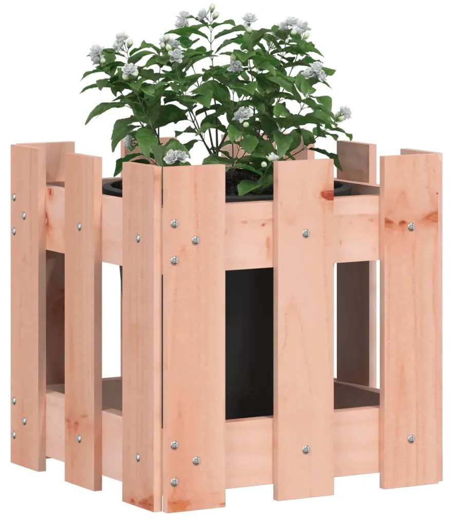 Vaso jardim c/ design cerca 30x30x30 cm madeira douglas maciça
