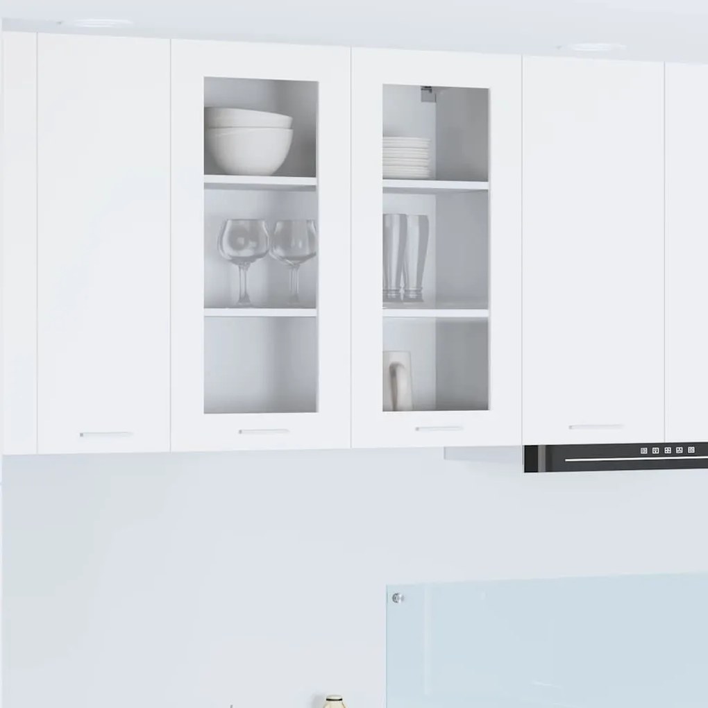 vidaXL Armário suspenso Riga Branco 80 x 31 x 80 cm Madeira processada