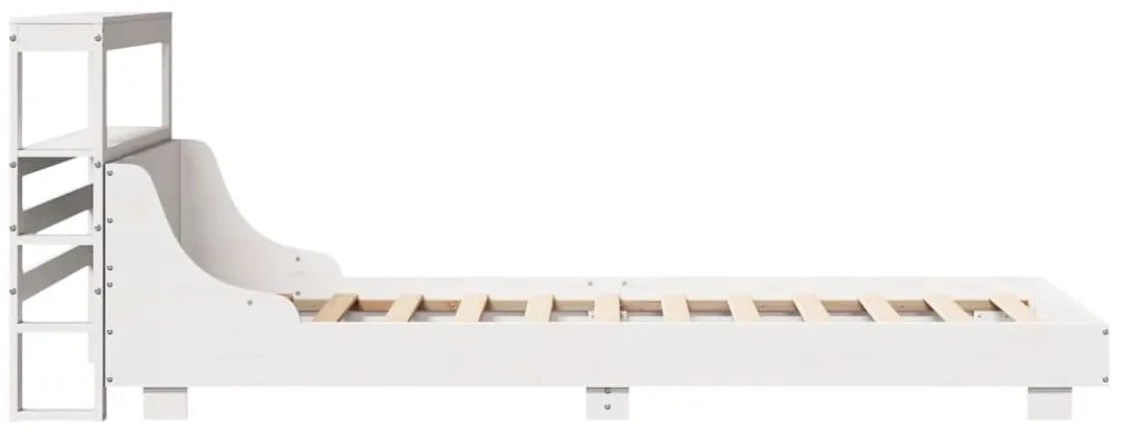 Cama sem colchão 90x190 cm madeira de pinho maciça branco