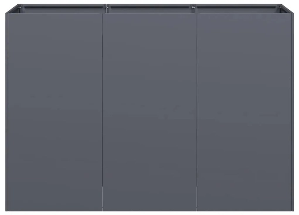 Vaso/floreira 120x40x80 cm aço laminado a frio antracite
