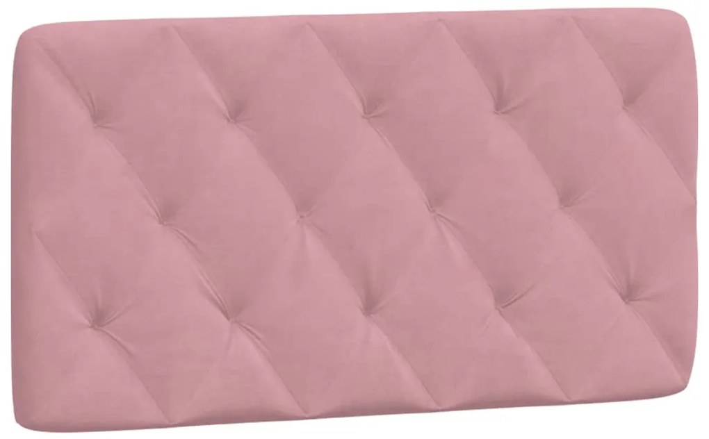 Estrutura de cama c/ luzes LED 100x200 cm veludo rosa