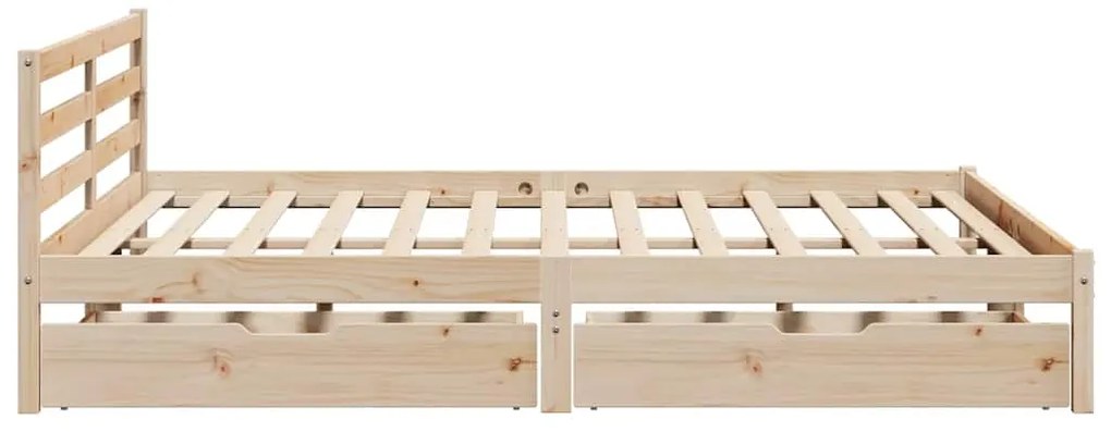 Cama sem colchão 180x200 cm madeira de pinho maciça