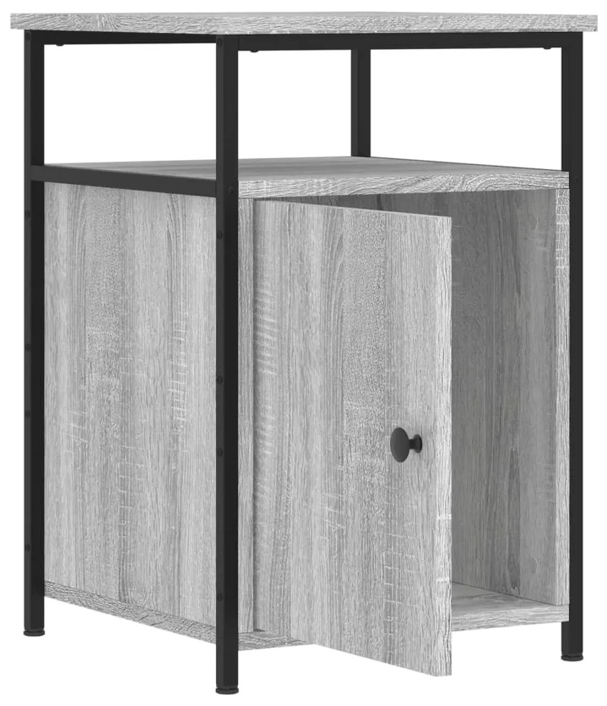 Mesas cabeceira 2 pcs 40x42x60cm deriv. madeira cinzento sonoma