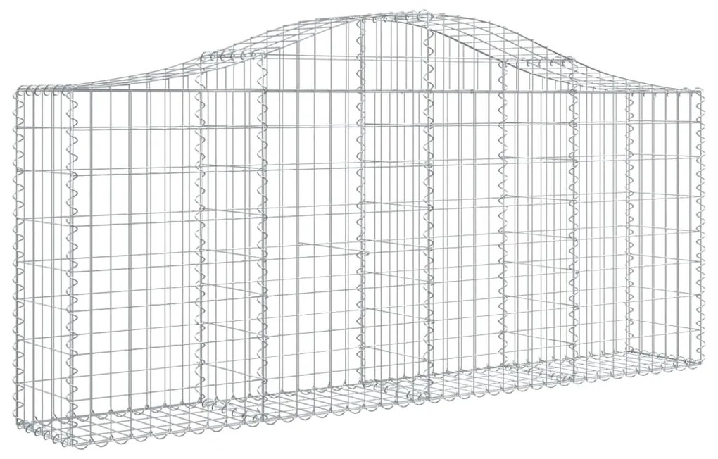 Cestos gabião arqueados 40pcs 200x30x80/100cm ferro galvanizado