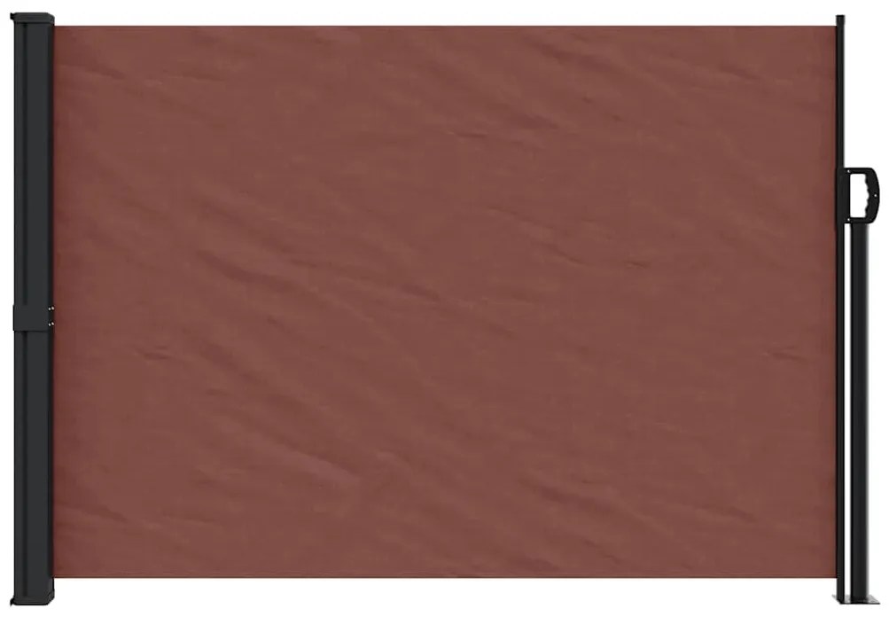 Toldo lateral retrátil 140x500 cm castanho