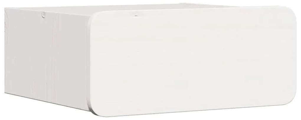 Mesa de Cabeceira Montada na Parede com gaveta 2 pcs Branco