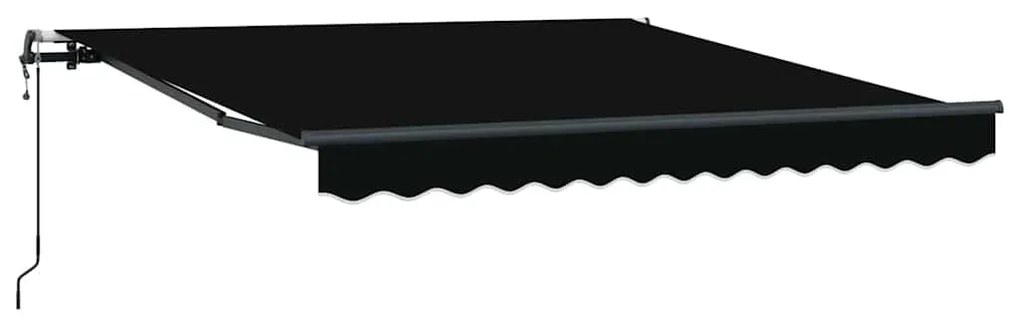 Toldo retrátil automático preto 350 x 250 cm