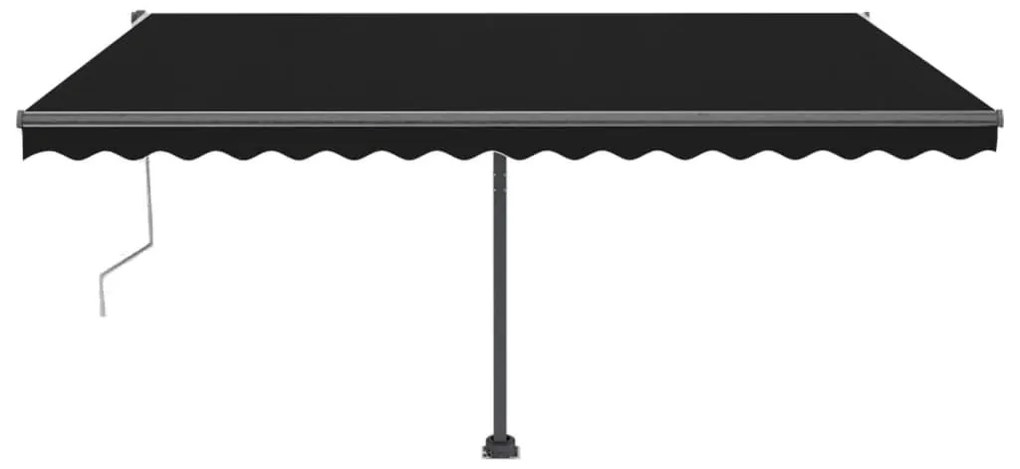 Toldo automático com LED e sensor de vento 400x300 cm antracite