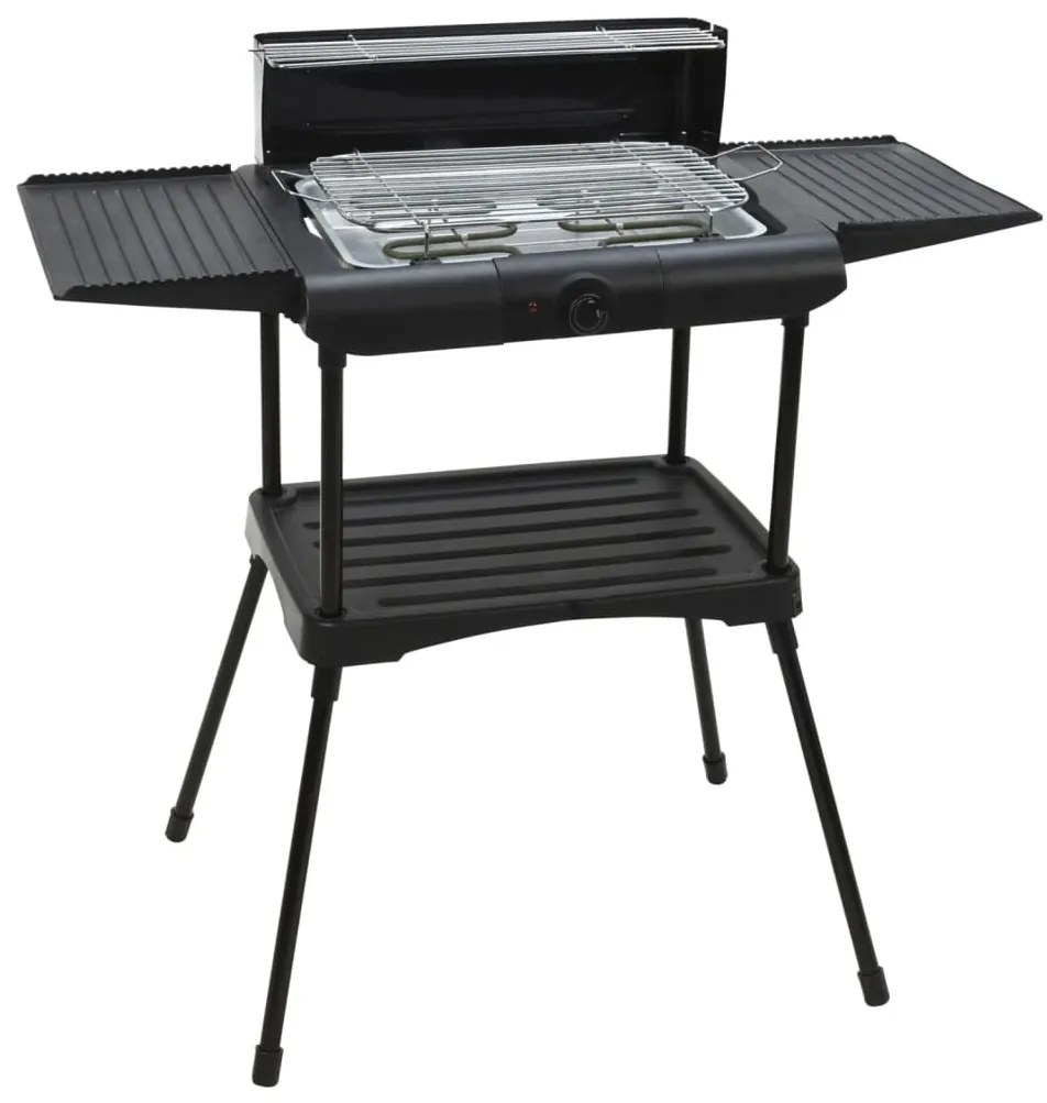 442173 ProGarden Grelhador elétrico com suporte 2000 W preto