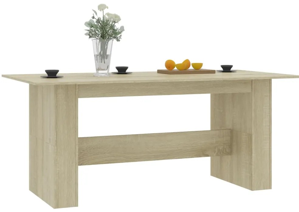 Mesa de jantar derivados de madeira carvalho sonoma