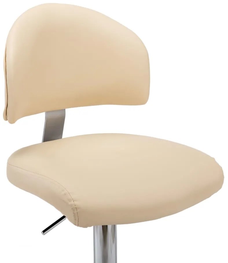 Bancos de bar 2 pcs couro artificial cor creme