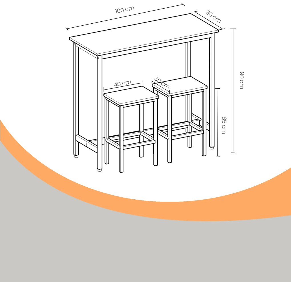 Mesa alta com 2 bancos, mesa de bar com conjunto de bancos altos, conjunto de jantar cinza e preto