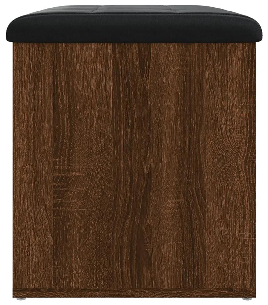 Banco arrumação 62x42x45 cm derivados madeira carvalho castanho