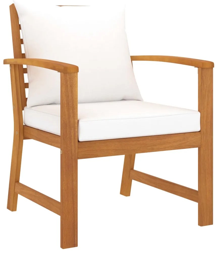 5 pcs conjunto lounge de jardim c/ almofadões acácia maciça