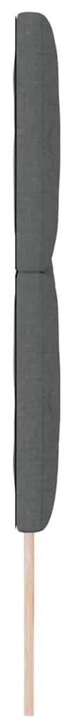 Cabeceira Cinza Escuro, Design de Blocos de Diamante, 200 cm em Tecido