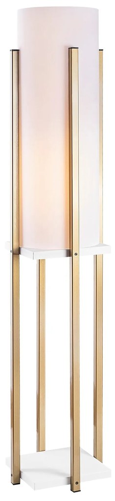 Candeeiro de Pé 7133 – Branco e Dourado – 25 x 25 x 130 cm