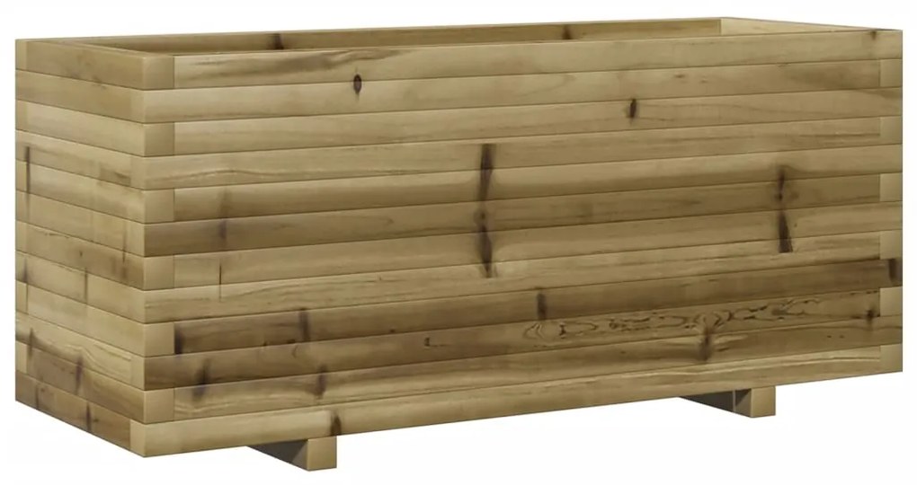 Vaso/floreira de jardim 110x40x49,5 cm madeira pinho impregnada