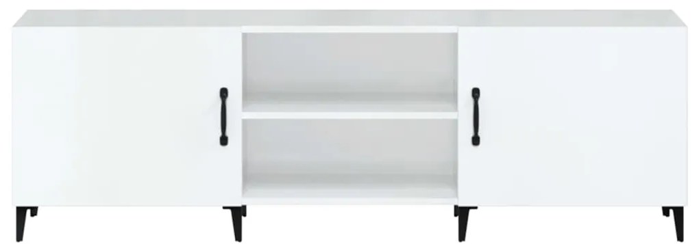 Móvel de TV 150x30x50 cm derivados de madeira branco brilhante