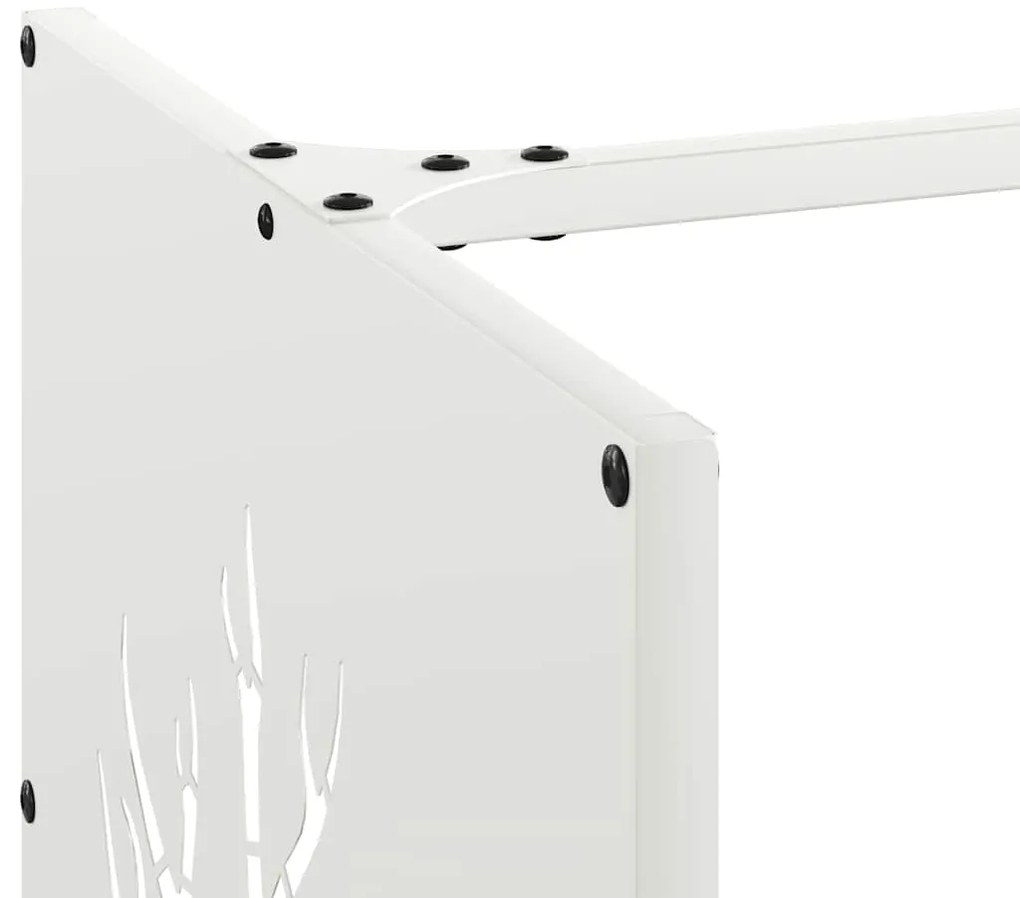Suporte para lenha 40x40x40 cm aço laminado a frio branco