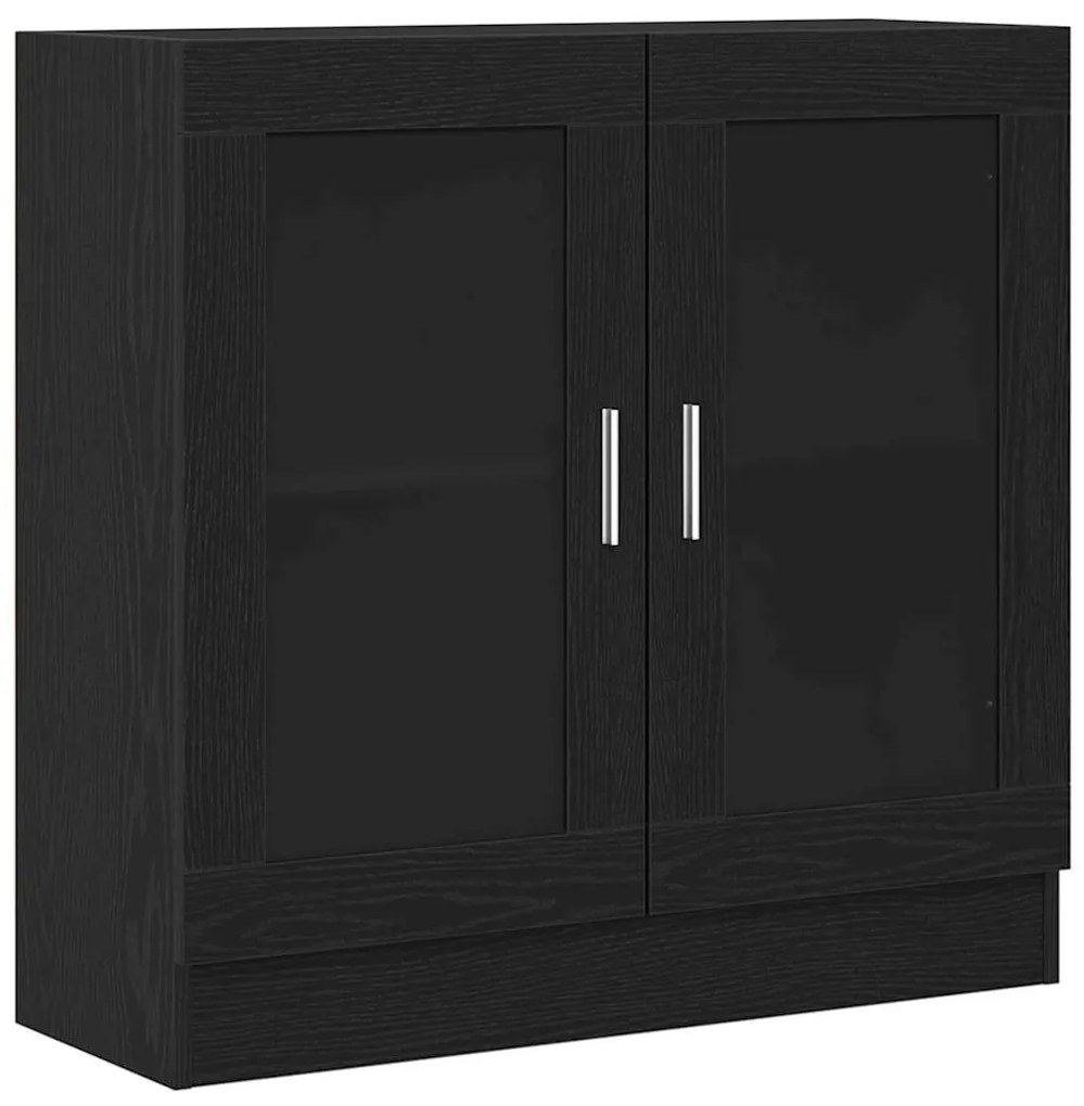 Estante de Livros vidaXL em Preto Carvalho 82,5x30,5x80 cm em Madeira
