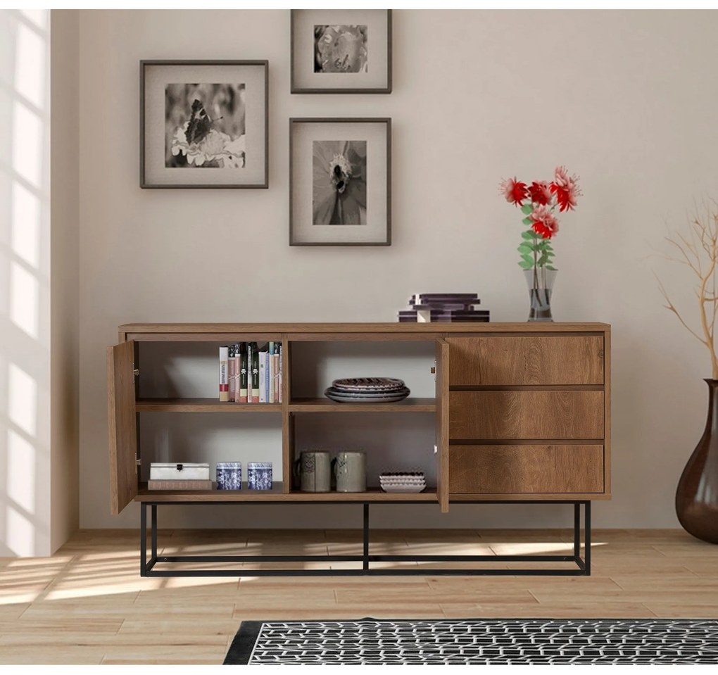 Console Ruba – Walnut Black – 140x72x36 cm