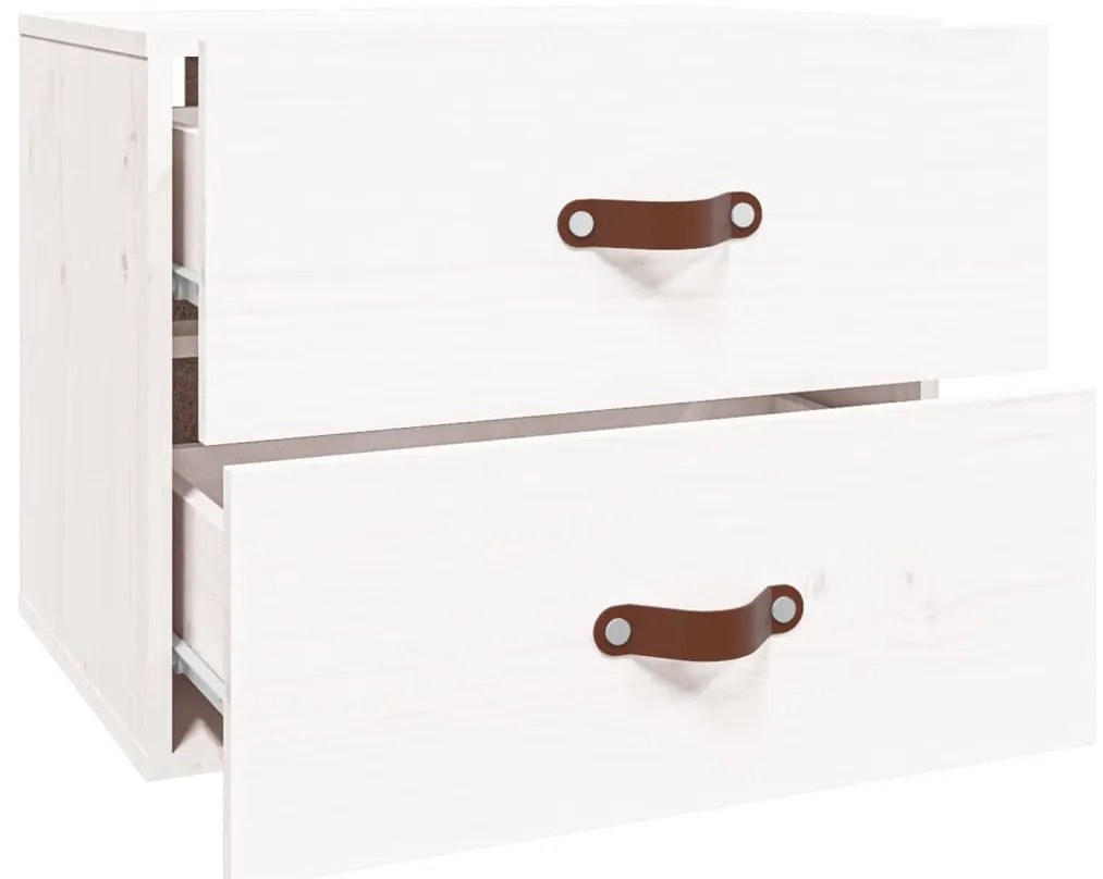 Mesa de cabeceira de parede 50x36x40 cm branco