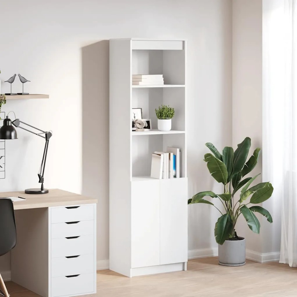 vidaXL Aparador alto 50x35x180cm derivados de madeira branco