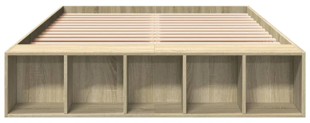 Estrutura de cama 120x190 cm derivados madeira carvalho sonoma