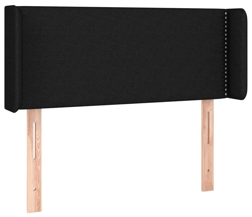 Cabeceira de cama c/ luzes LED tecido 83x16x78/88 cm preto