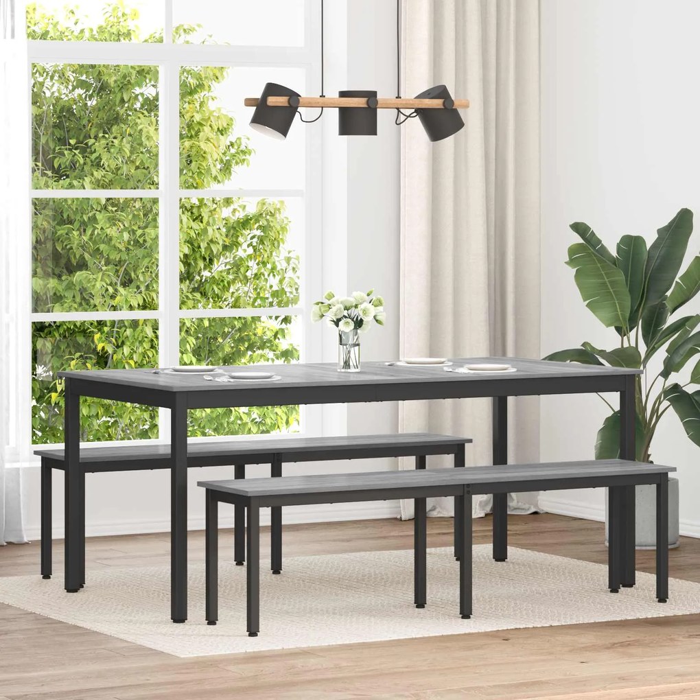 vidaXL banco Cinza Sonoma 160 x 35 x 45 cm Madeira processada