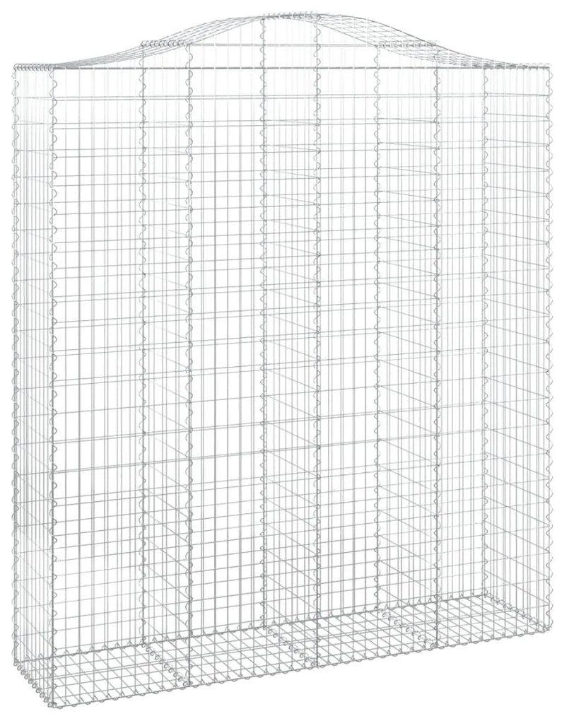 Cestos gabião arqueados 4pcs 200x50x220/240cm ferro galvanizado