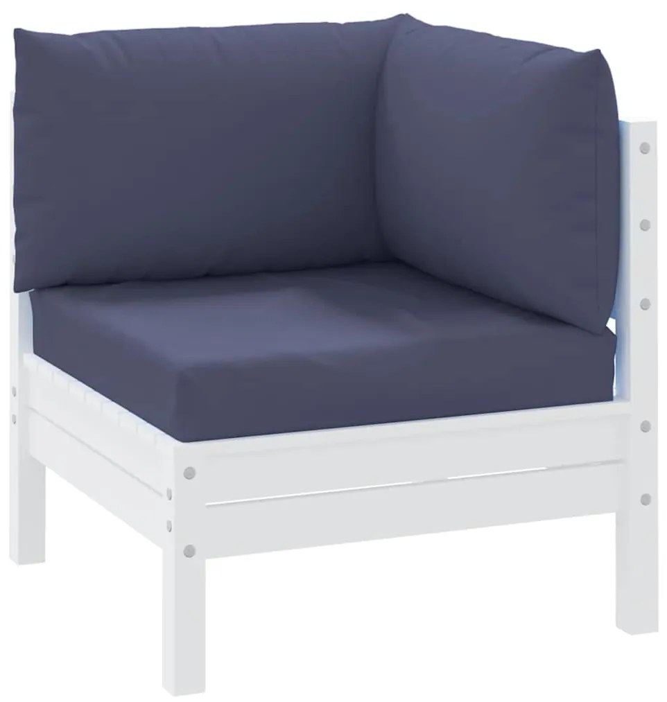 Almofadões p/ sofá de paletes 3 pcs tecido oxford azul-marinho