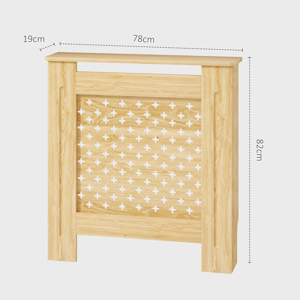 Cobertura de Radiador "Nordic" – MDF – 78x19x82 cm – Carvalho