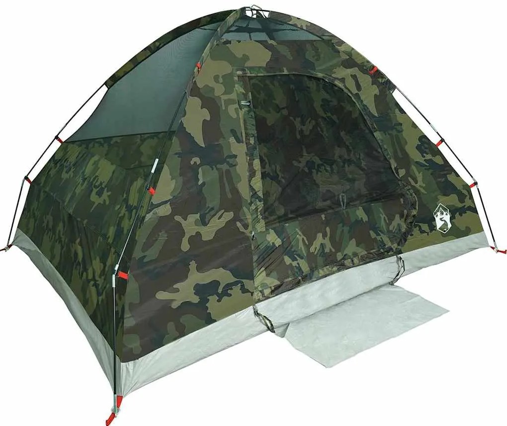 Tenda familiar cúpula para 6 pessoas impermeável camuflagem