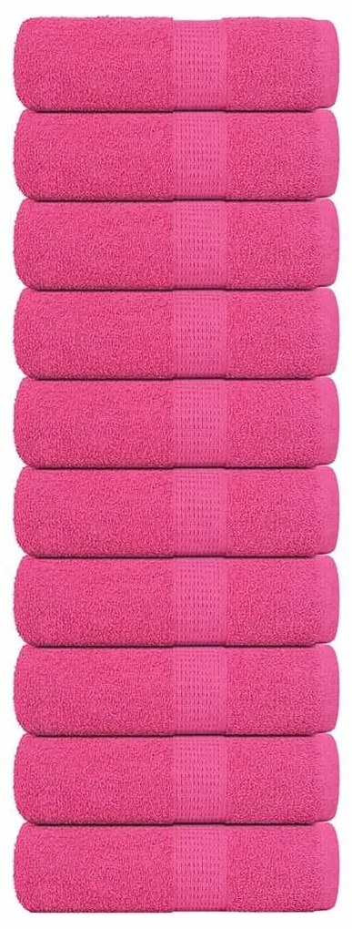 Toalhas de bidé 10 pcs 30x50 cm 360 gsm 100% algodão rosa