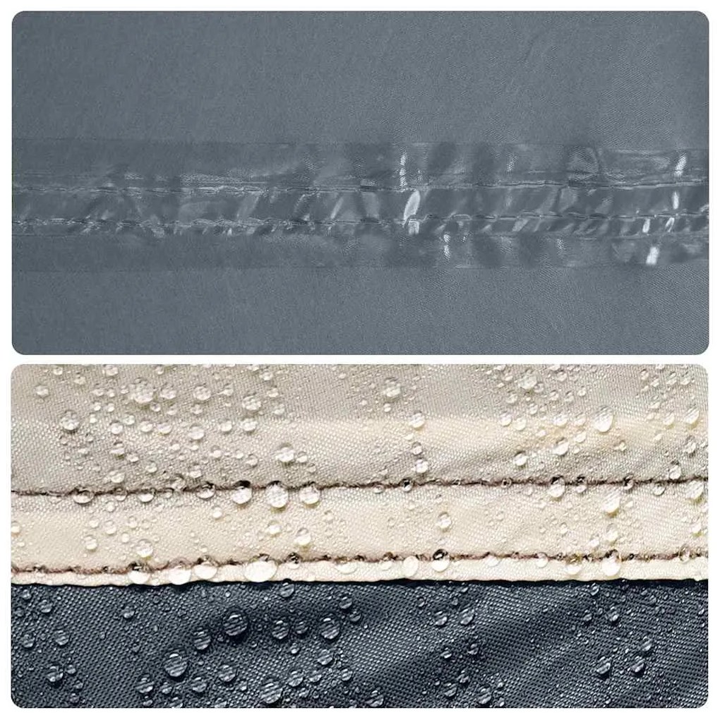 Lona de campismo 400x294 cm impermeável cinzento e laranja
