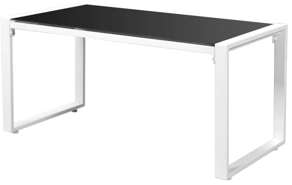4 pcs conjunto lounge de jardim c/ almofadões aço branco