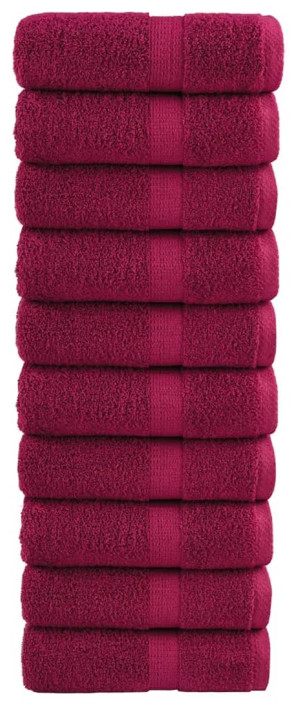 Toalhas de mãos premium SOLUND 10 pcs 30x30 cm 600 g/m2 bordô