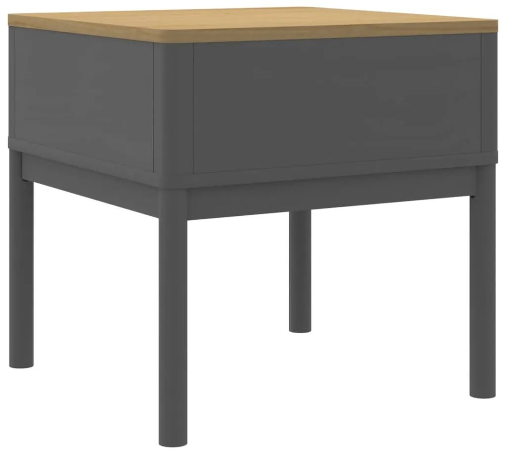 Mesa para candeeiro FLORO 55x55x54 cm pinho maciço cinzento