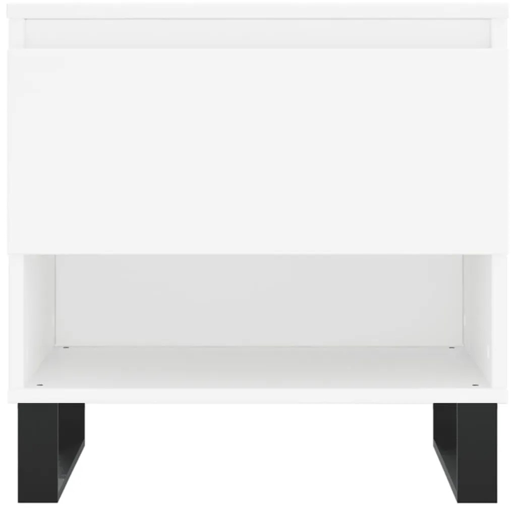 Mesas de centro 2 pcs 50x46x50 cm derivados de madeira branco