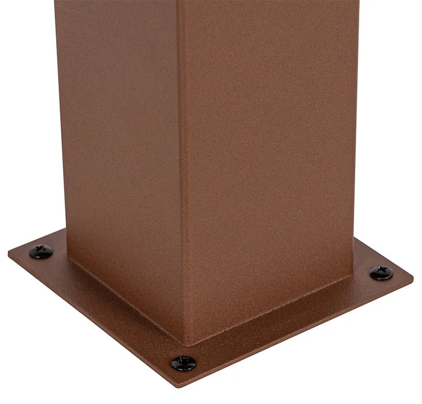 Candeeiro de pé exterior industrial castanho ferrugem 30 cm IP44 - Denmark Industrial