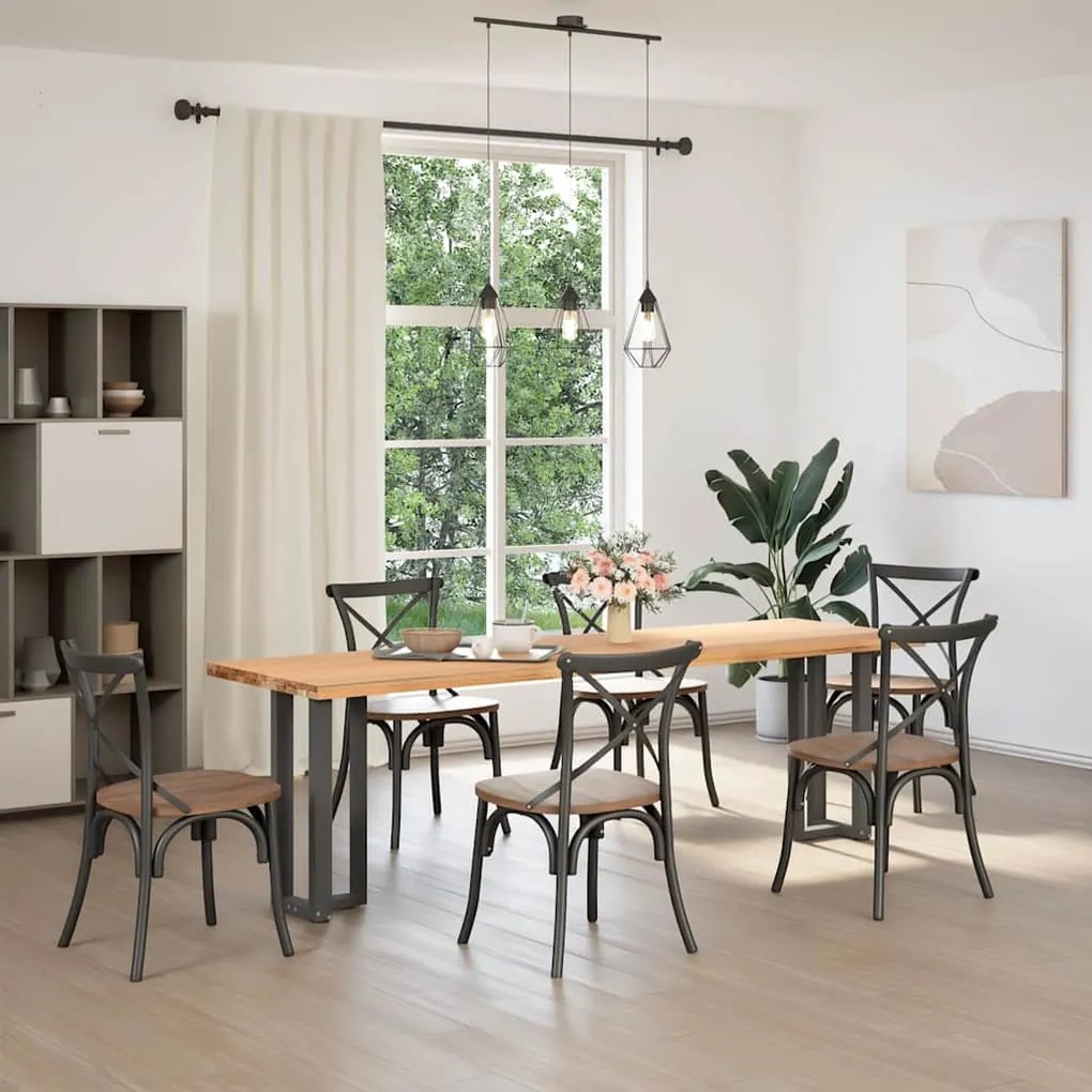 Pés de mesa de console em forma de T, 2 peças, antracite, 25x28x(72-73